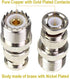 BNC Male to UHF Female SO-239 Adapter, 4pcs RF Coaxial Coax Connector