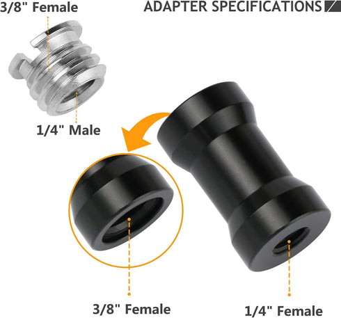 24 Pcs Camera Screw Adapter 1/4 to 1/4 and 1/4 to 3/8 Tripod Mount Converter Set for Camera Mount and Monopod
