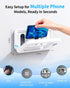 NLCCLTQ Altavoz Shower Phone Holder Waterproof for iPhone Bathroom Fan with Speaker Bluetooth Water Proof Wall Mounted