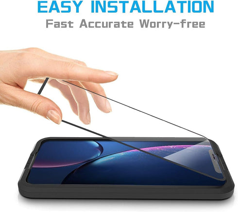 MANTO 3 Pack Tempered Glass Screen Protector for iPhone 11/XR 6.1" - Full Coverage, 3D Touch, Anti-Fingerprint.