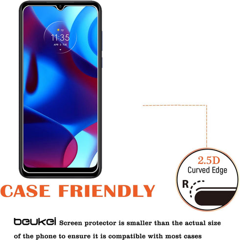 (3 Pack) Compatible for Motorola Moto G Pure Screen Protector - Tempered Glass, 6.5 inch, Touch Sensitive, Case Friendly
