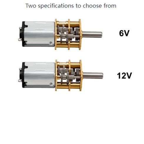 priaolker 6V 60RPM GA12-N20 3mm (2 Micro DC Gear Motor with All-Metal Gear Box Motor Shaft High Torque Gear Motor