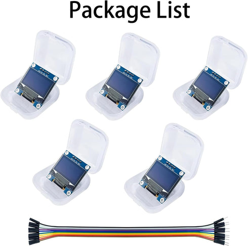 SuziePi 5 0.96 Inch I2C 12864 128x64 SSD1306 10pin Pcs OLED IIC Display Module Pixel Mini Self-Luminous OLED Screen