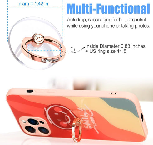EI Sonador 360 (2 Transparent Phone Ring Holder Grip - Clear Cell Phone Ring Stand Holder Finger Grip Kickstand