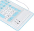103 Keys Foldable Silicone Keyboard, Wired USB Waterproof Rollup Keyboard for PC Laptops (Blue)