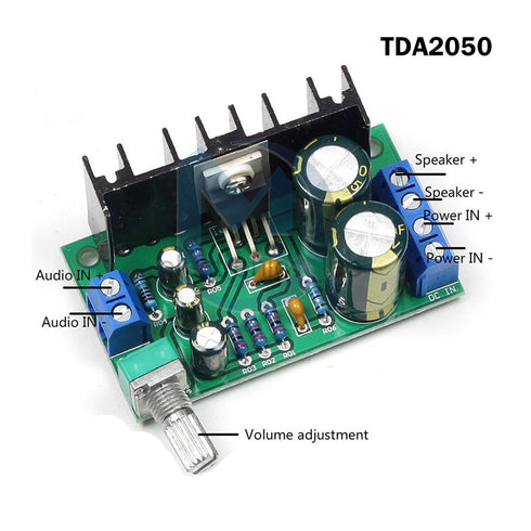 HiLetgo 2pcs TDA2050 Mono Audio Amplifier Module, Digital Mono Amplifier Board AMP DC/AC 5-24V Output 5W-120W for
