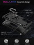 IKAZZ Galaxy S22 Case, Military Grade Shockproof Heavy Duty Protective Phone Case with Magnetic Kickstand - Black