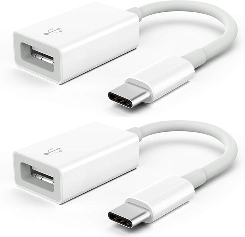 USB C to USB 3.0 Adapter (2 Pack), Type C to USB 3.0 Female OTG Cable for MacBook Pro/Air M2/M1/2020, iPhone 15