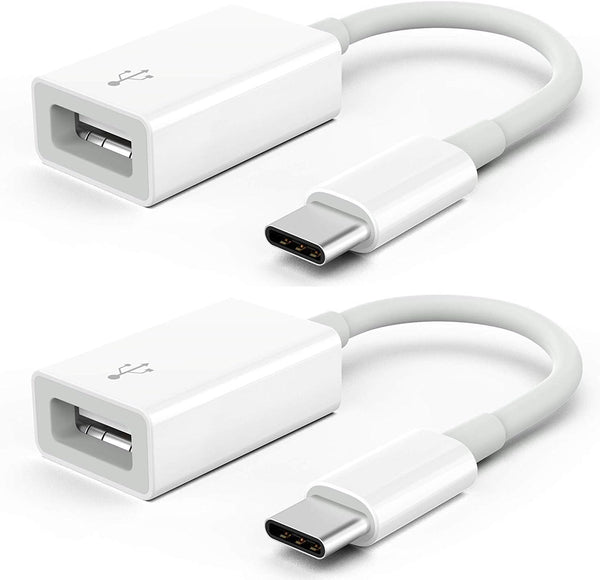 USB C to USB 3.0 Adapter (2 Pack), Type C to USB 3.0 Female OTG Cable for MacBook Pro/Air M2/M1/2020, iPhone 15