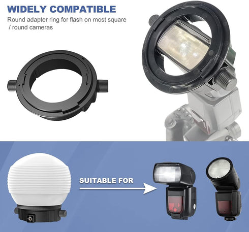 Photography Lighting Flash Diffuser Set, LENSGO Professional Flash Kit for Superior Light Control with Diffusion Dome