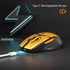 Uciefy V19 Wireless Mouse, 2.4GHz Rechargeable LED Mouse with Battery Indicator, USB Receiver & Type-C Adapter