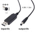 USB to 9V Adapter - DC 5V to DC 9V Step Up Cable Cord with DC Jack 5.5 x 2.1mm for Fan, Table Lamp, Piano Keyboard, Bluetooth Audio, Wireless Router, Speakers & More(4.9ft) DC-5V-to-9V