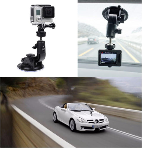 ASOCEA Action Camera Suction Cup Mount for Windshield with Tripod Adapter Compatible with Gopro Hero 11 10 9 8 7 6/AKASO