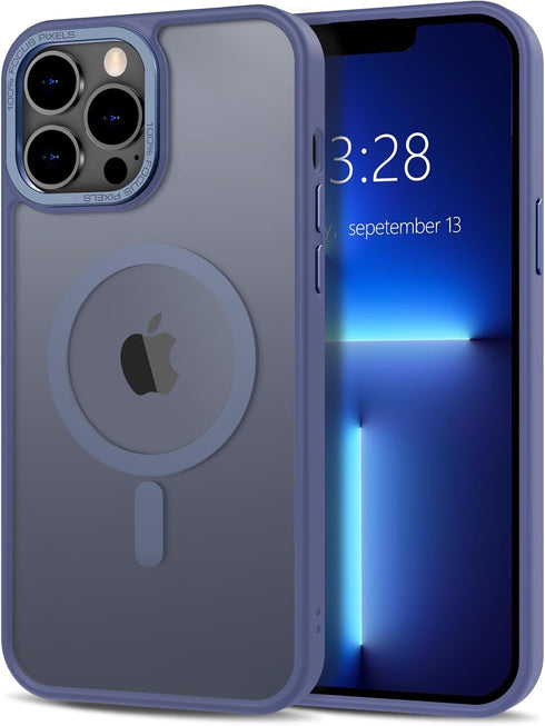 Anuck iPhone 13 Pro Max Case, Magnetic Phone Case Compatible with MagSafe, Soft TPU Bumper, Slim Fit Shockproof Cover,