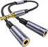 MOSWAG 3.5mm Stereo Headphone Splitter: Dual 3.5mm Female Jack, Audio Y Splitter for iPhone, Samsung, iPad, Laptop.