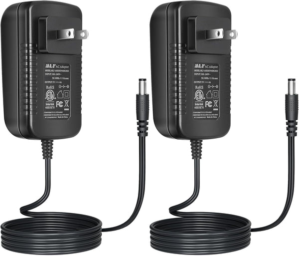 Security-01 2-Pack AC to DC 5V 4A Power Supply Adapter, Plug 5.5mm x