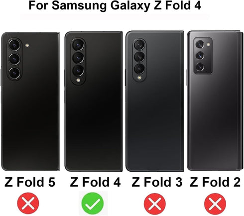 Samsung Galaxy Z Fold 4 2022 Anti-Blue Privacy Tempered Glass Screen Protector - Mirror Anti-Spy Front+Back Film,