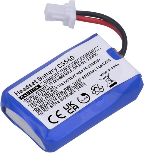 CS540, C054 Replacement Battery for Plantronics CS540, CS540A, C054 Wireless Headsets, 4-Pack