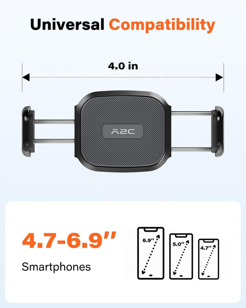 A2C 16.5 4.7-6.9" Flexible Phone Holder for Treadmill, Peloton, Stroller, Shopping Cart, Desk, Portable Gooseneck Long