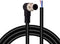 M12 Male 4 Pin Right Angle Connector, Aviation Socket Electrical Cable 6.5Ft/2M for Industrial Automation Control