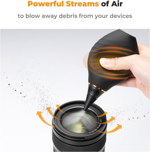 K&F Concept Soft Tip Strong Air Blower, Single Air Intake Camera Lens Blower with Short Nozzle for Digital SLR