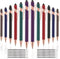 12 PCS 2-in-1 Stylus Retractable Ballpoint Pens, 1.0 mm Black Ink Metal Stylus for Touch Screens, Mixed Color