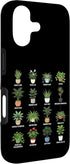Educational Science Ideas 17 Air-Purifying Houseplants in Pots Chart Botanical Guide Case for iPhone