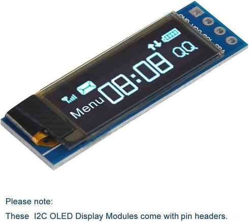 HiLetgo 0.91" I2C SSD1306 128x32 3.3V/5V STM32 IIC Serial OLED LCD Display AVR PIC for Arduino