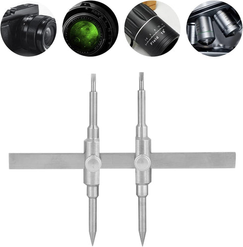 Stainless Steel Double Camera Lens Wrench, Lens Removal Tool for Disassembling and Maintaining 10 to 130mm Lenses