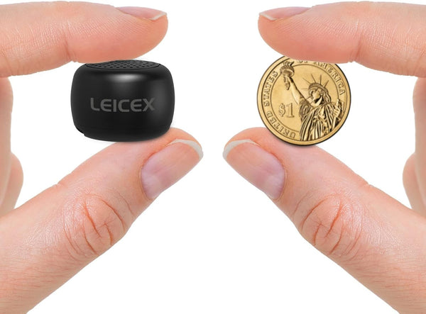 Mini Bluetooth Speaker - Tiny Portable Bluetooth 5.0 Speakers for Outdoor & Indoor Use (Black)