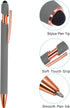 PATIKIL Ballpoint Pen with Stylus Tip - 12 Pack 2 in 1 Metal Pen Black Ink 1.0mm Medium Point for Touch Screens