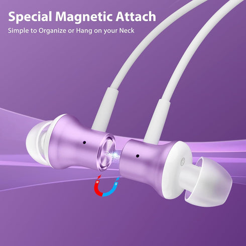 Jiunai USB C Headphone for Samsung S24, Type C Wired Earbuds with Mic, Noise Isolation Stereo Remote Control Audio