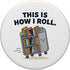 This is How I Roll Librarian Humor by NLTS This is How I Roll Librarian Book Cart Humor PopSockets Adhesive PopGrip