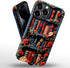 DJSOK 14 Compatible with iPhone Pro Max,Glossy PC Anti-Scratch Shockproof Case - Bookshelf Floral Fabric Library