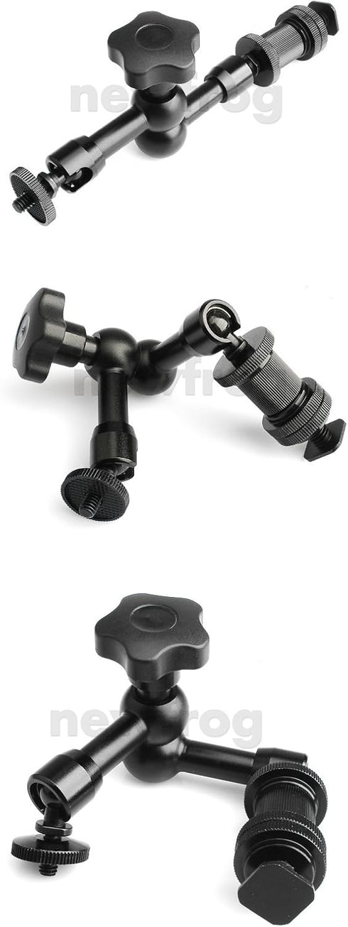 Adjustable Articulating Friction Magic Arm, 7 Inch for DSLRs, LED Lights, Flashes, LCD Monitors