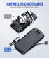 Portable Charger Power Bank 15000mAh, PD30W Fast Charger, Built-in AC Wall Plug and 2 Output Cables with LED Display