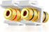 TNP Banana Jack Keystone Insert, Set of 4, Stereo Speaker Banana Connector Binding Post Snap in Adapter Socket