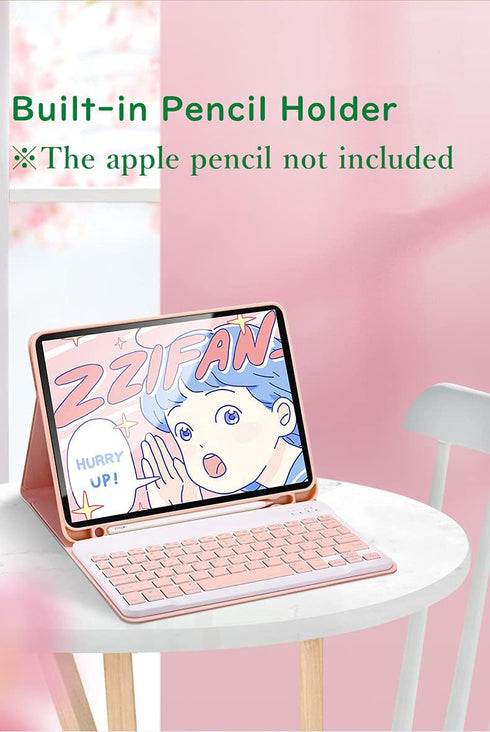 Keyboard Case for iPad Mini 6th Generation, Cute Color Keyboard Cover with Detachable Bluetooth Keyboard, Mint Green