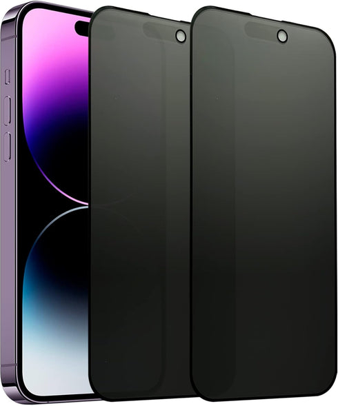 iPhone 14 Pro Max 6.7" Matte Privacy Screen Protector 2 Pack, Anti-Spy, Scratch Resistant, Smooth Touch, Full Coverage.