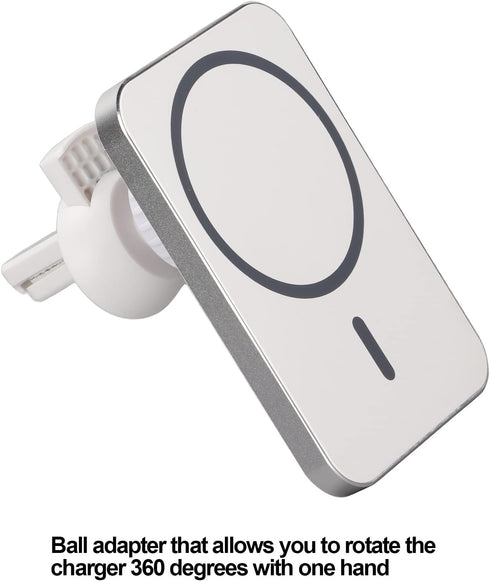 15W Fast Charging Wireless Car Charger, Auto Clamping Phone Mount, Powerful Magnetic, Support Qc2.0/3.0