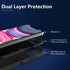 iPhone 11 Case, Heavy Duty Shockproof Protective Phone Case with Dual Layer Protection - Black