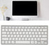 Mini Keyboard, Slim 78 Keys Portable White Computer Keyboard, Quiet Typing for iOS Systems (Korean)