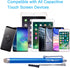 Wisdompro Stylus Pens - 9 Pack Universal Microfiber Tip Stylus with Lanyard Tether for All Touchscreen Devices