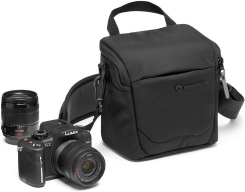 Manfrotto Advanced Shoulder Bag S III, Camera Bag for Mirrorless Camera with Lens, Tripod Mount & Rain Cover
