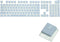MECCANIXITY 104 Keys Pudding Keycaps Set, OEM Profile for 60 Percent Mechanical Keyboards, Teal Blue & Translucent