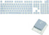 MECCANIXITY 104 Keys Pudding Keycaps Set, OEM Profile for 60 Percent Mechanical Keyboards, Teal Blue & Translucent