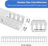 Aocii 31.4" (2 15.7) 2 Pack Cable Duct Management Raceway Kit, x Server Rack Management, Hide Network HDMI VGA Cables