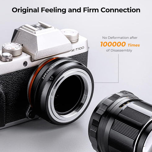K&F Concept M42-FX IV Lens Mount Adapter for Manual Focus M42 Lens and Fujifilm X Mount Camera Body