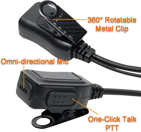 Walkie Talkie Earpiece for Motorola XPR 6350 6550 7350 7550e, APX 4000 6000 7000 8000, XiR P8200 8260 8268 Headset