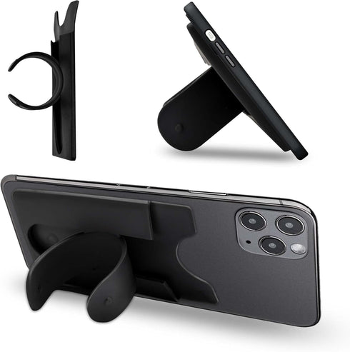 Silicone Phone Card Holder Pocket with Stand - Stick On Wallet, Adhesive Credit Card Pouch for iPhone & Samsung Galaxy